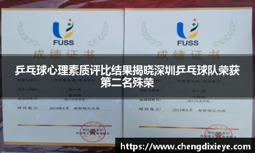 乒乓球心理素质评比结果揭晓深圳乒乓球队荣获第二名殊荣