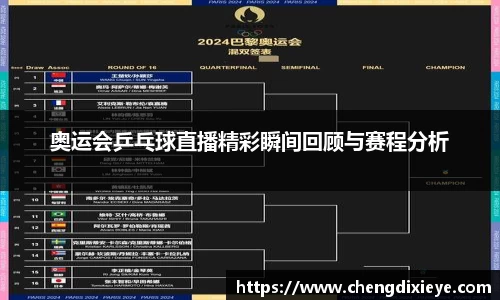 奥运会乒乓球直播精彩瞬间回顾与赛程分析