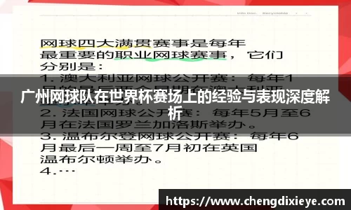 广州网球队在世界杯赛场上的经验与表现深度解析