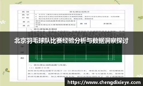 北京羽毛球队比赛经验分析与数据洞察探讨
